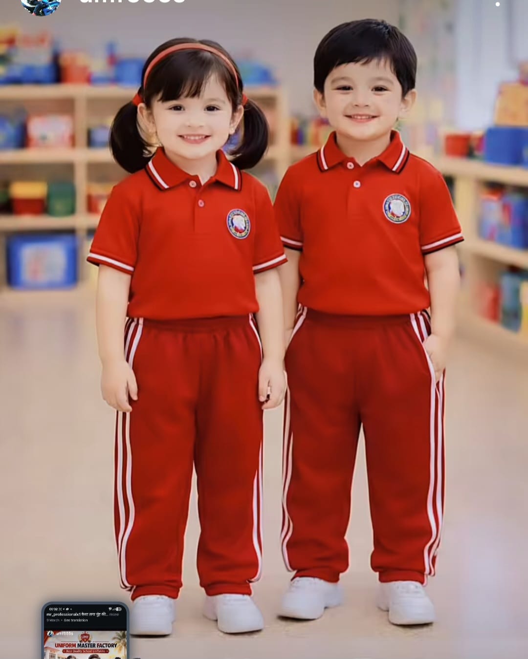 Red Sports Tracksuit for Kids