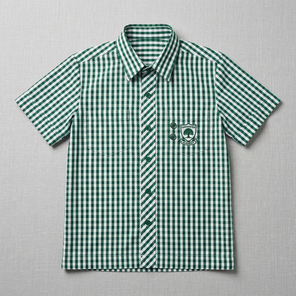 Green Checked School Shirt